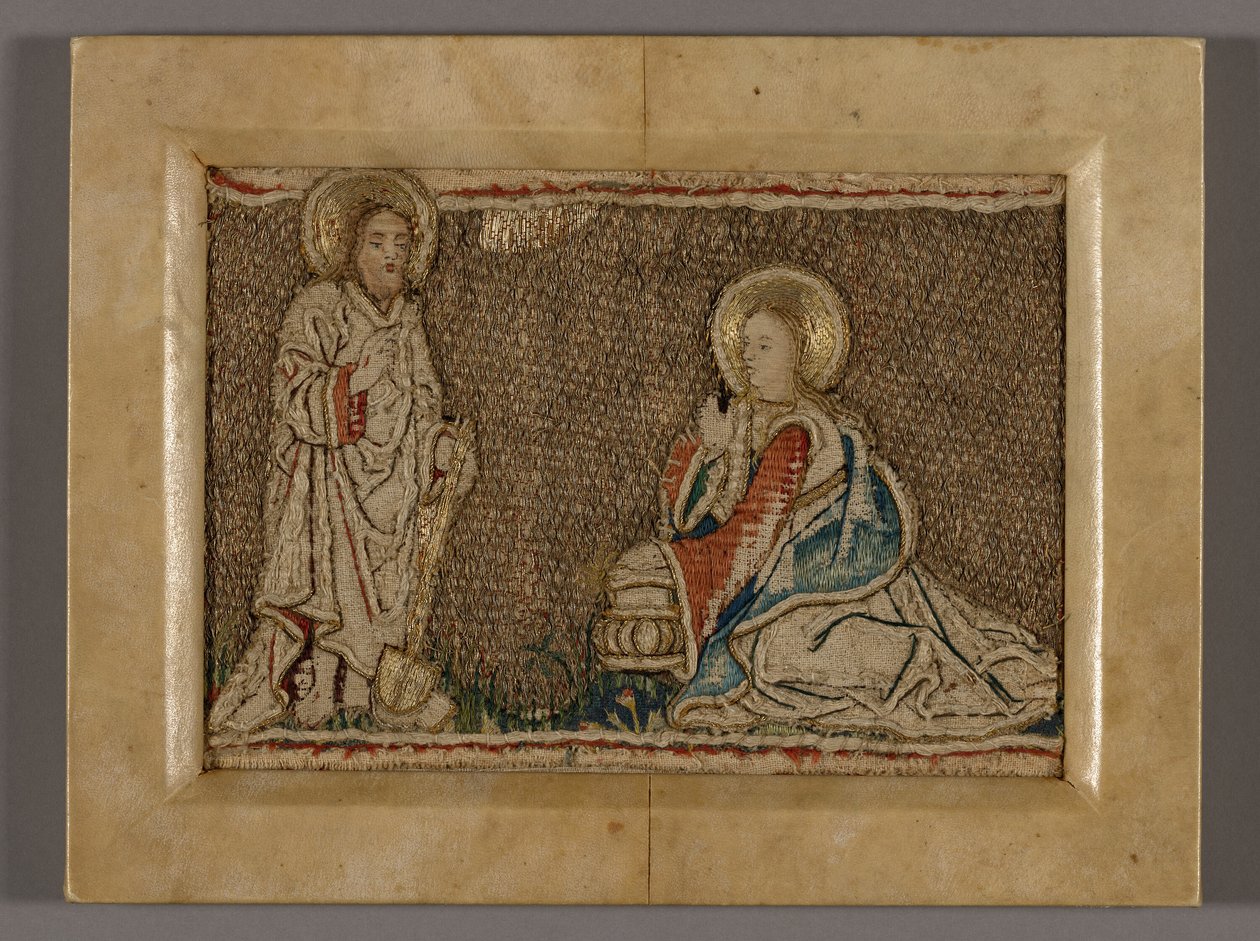 Billede (sandsynligvis fra et Orphrey-bånd, der forestiller Kristus foran Maria Magdalene) af Unknown artist