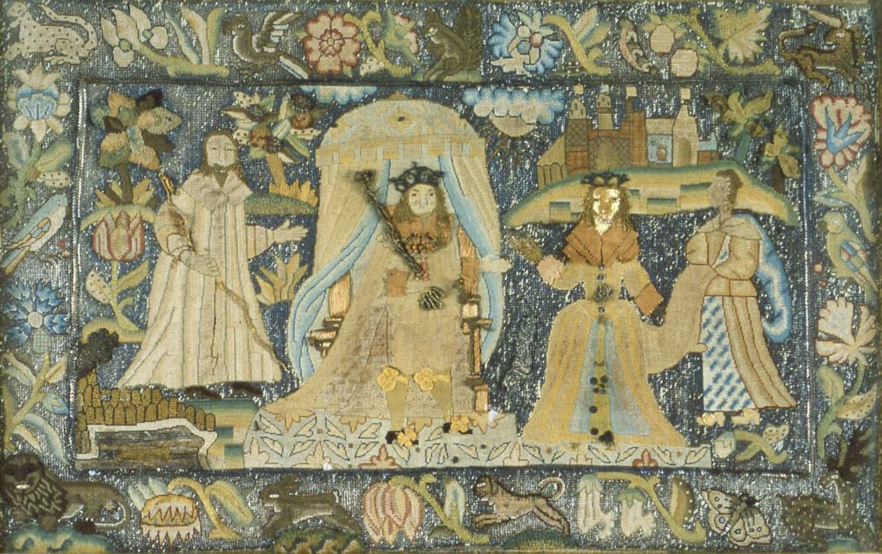 Billede af dronningen af Saba foran kong Salomon af Unknown artist