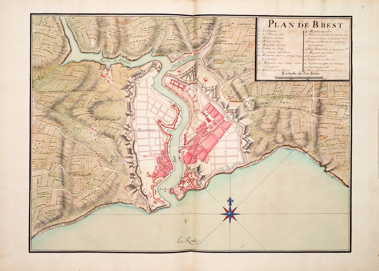 Plan over Brest af Unknown artist