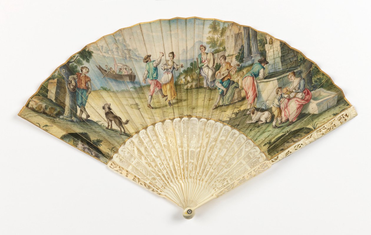 Plisseret ventilator af Unknown artist