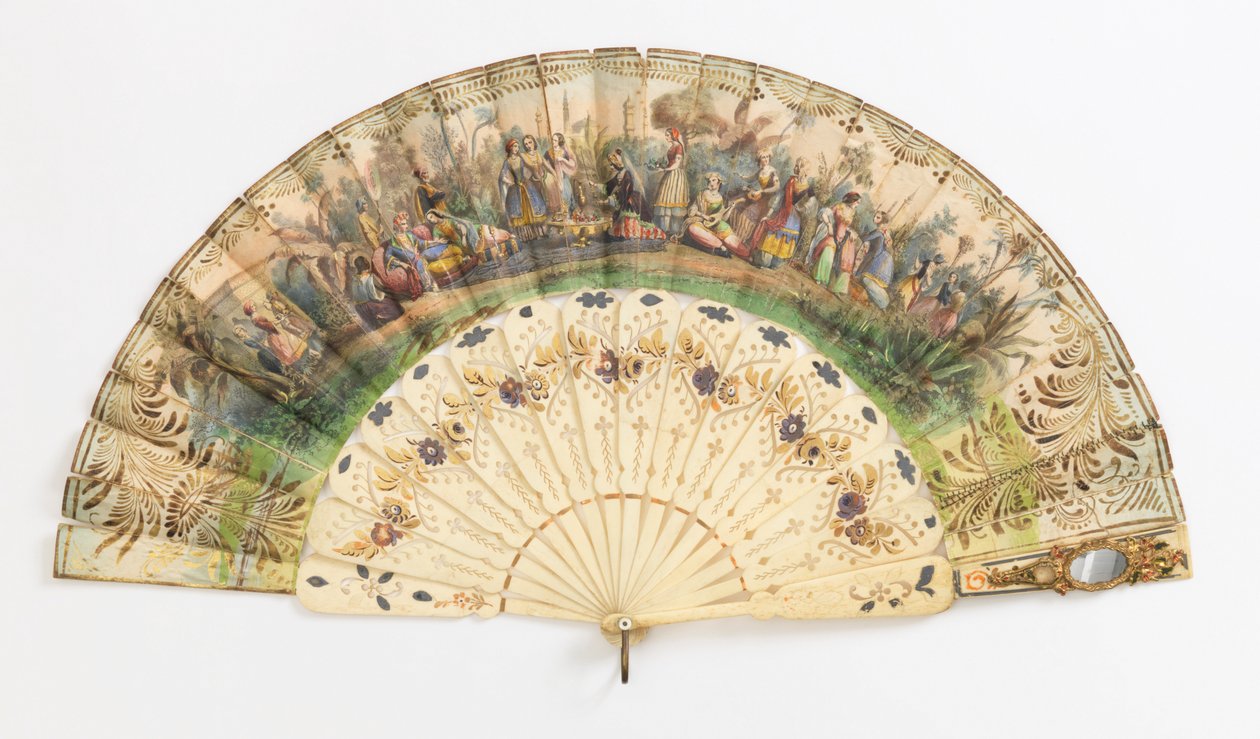 Plisseret ventilator af Unknown artist