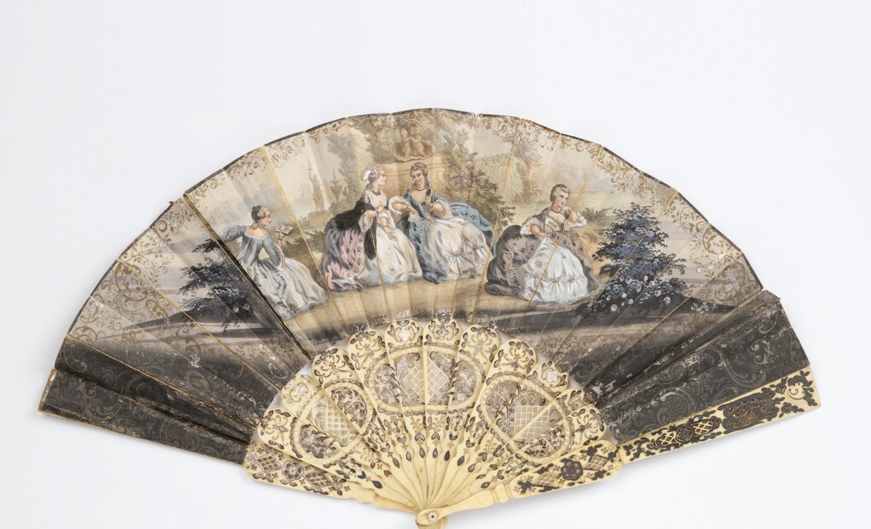 Plisseret ventilator af Unknown artist