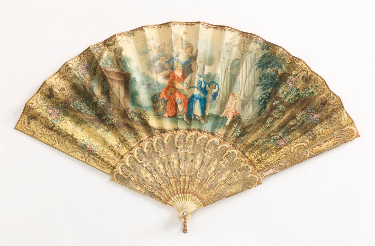 Plisseret ventilator af Unknown artist