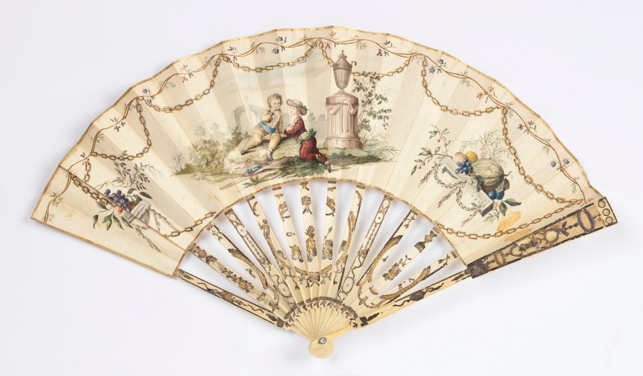 Plisseret ventilator af Unknown artist