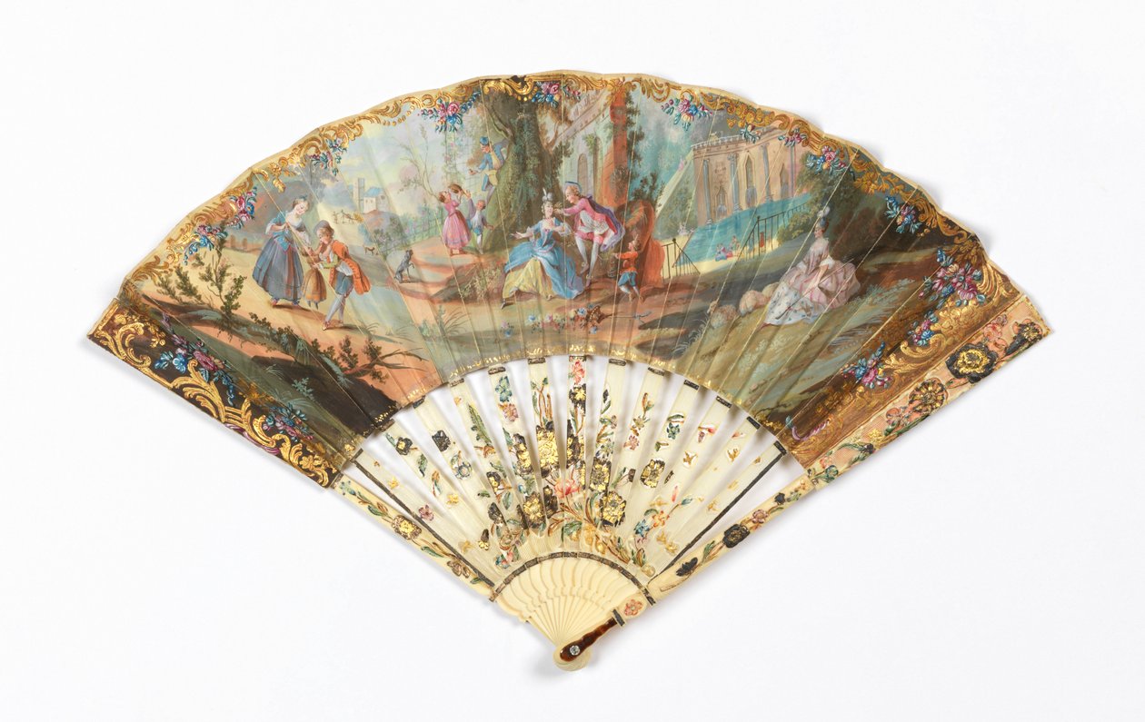 Plisseret ventilator af Unknown artist
