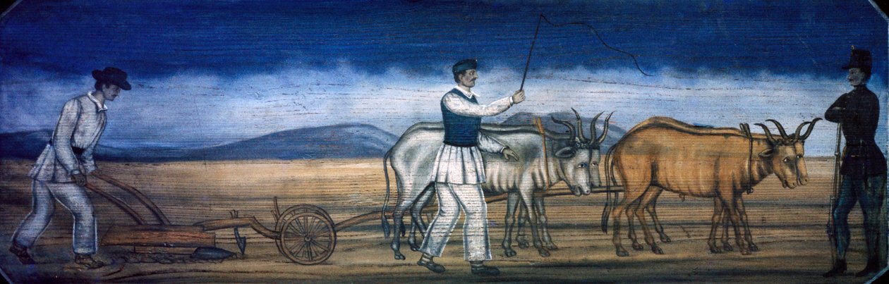 Pløjning, af ukendt kunstner af Unknown artist