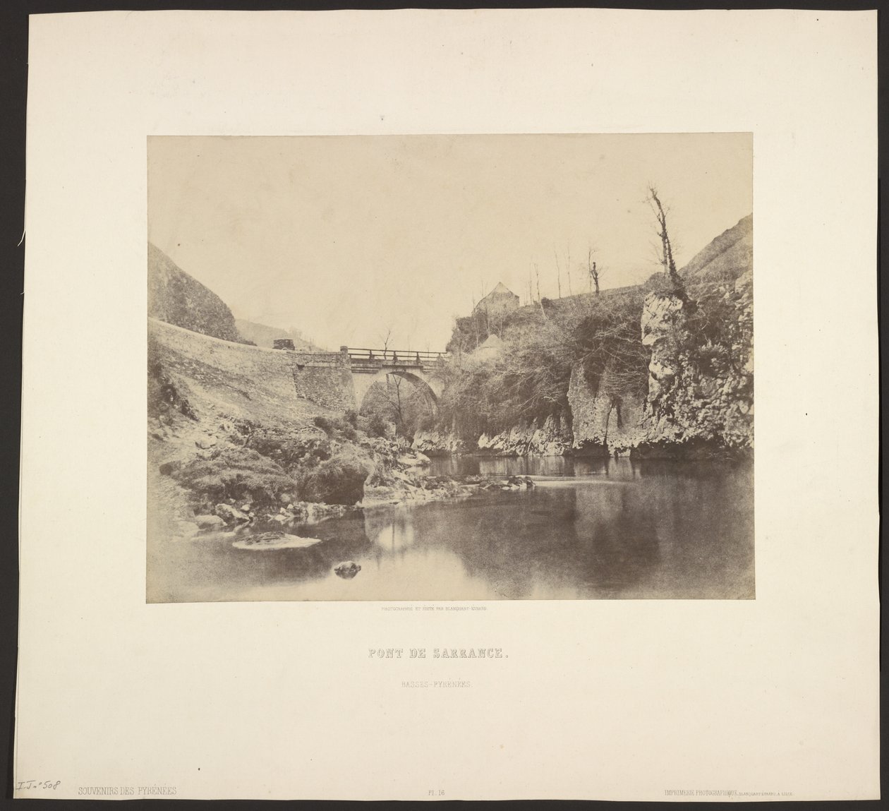 Sarrance-broen. De nedre Pyrenæer. af Unknown artist