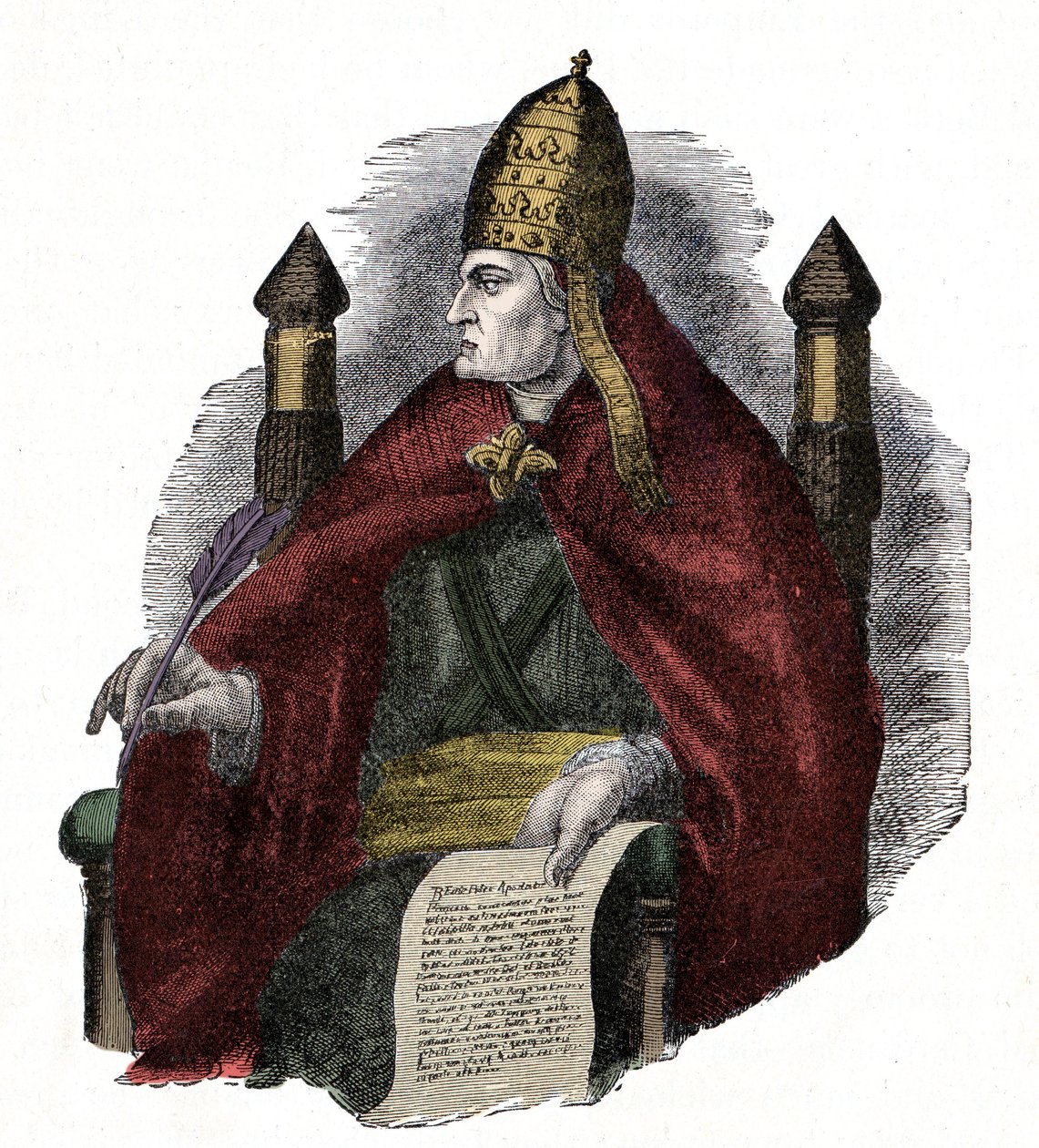 Pave Gregoire den Store (Gregor den Store eller Gregorio Magno eller Gregorius Magnus) (590-604). af Unknown artist