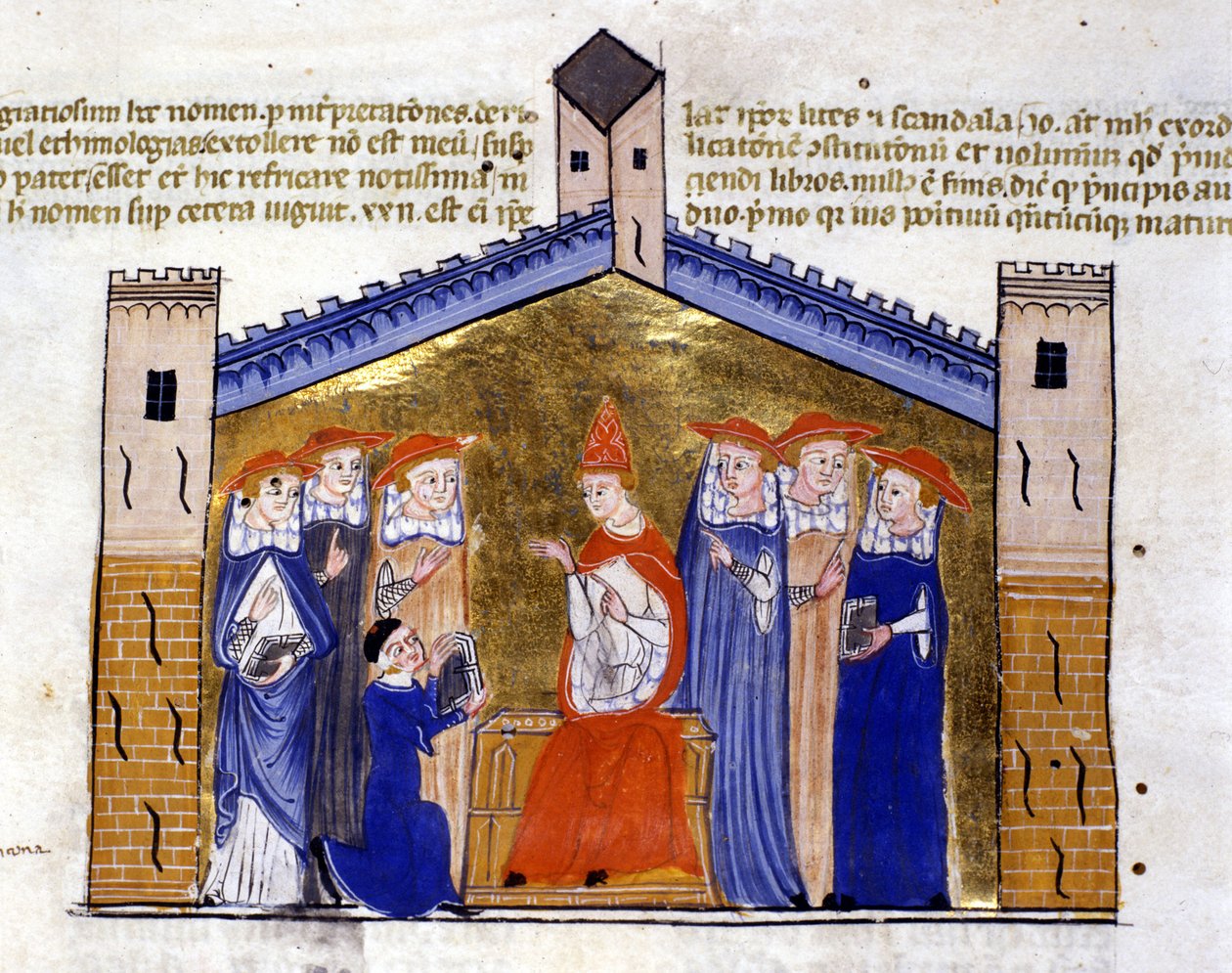 Pave Johannes XXII af Avignon modtager fra forfatteren Clement V