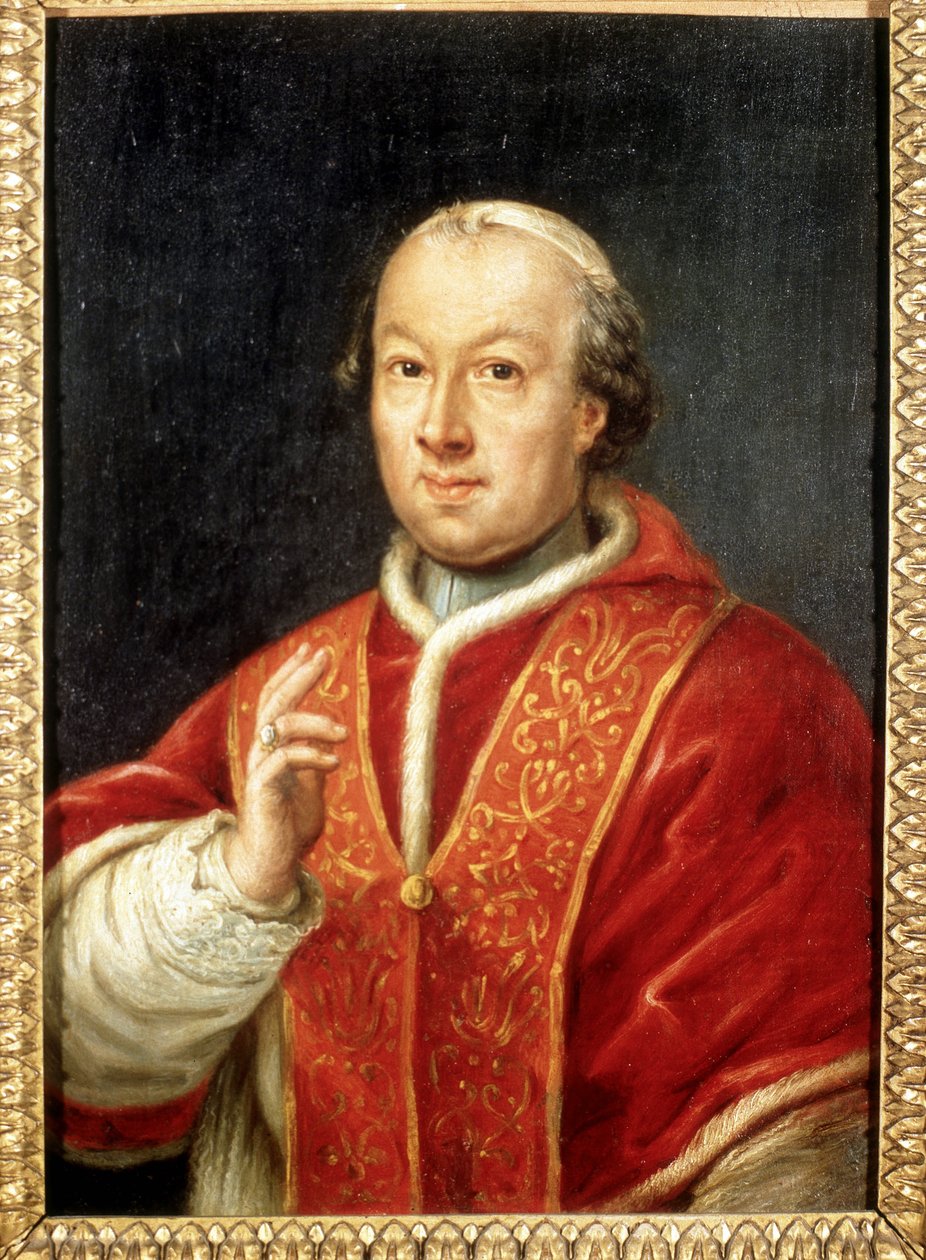 Pave Pius (Pio eller Pius) VI (1717-1799). Anonymt maleri. Rom, Risorgimentos museum. af Unknown artist
