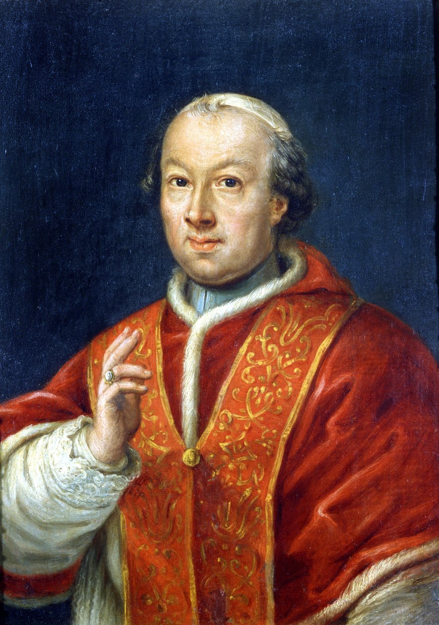 Pave Pius (Pio eller Pius) VI (1717-1799). Anonymt maleri. Rom, Risorgimentos museum. af Unknown artist