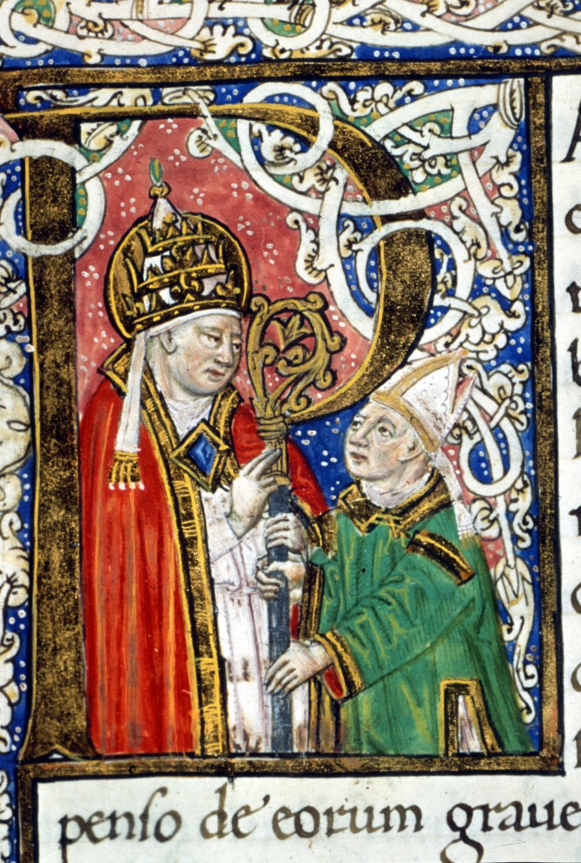 Pave Sankt Gregor I den Store (540 - 604). af Unknown artist