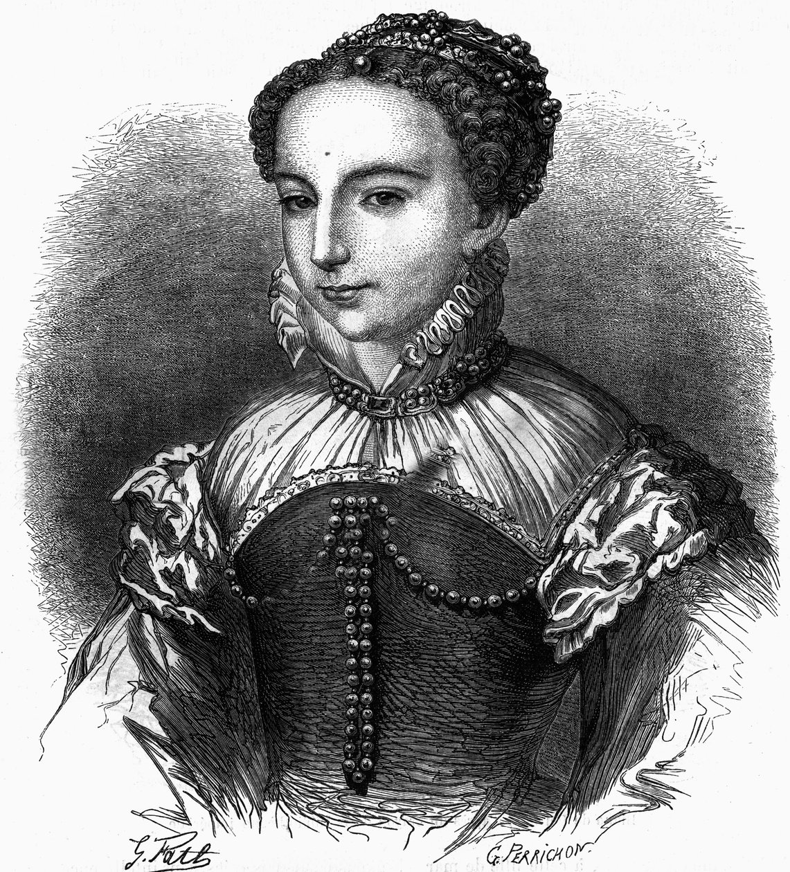 Portræt Catherine af Medici, dronning af Frankrig af Unknown artist