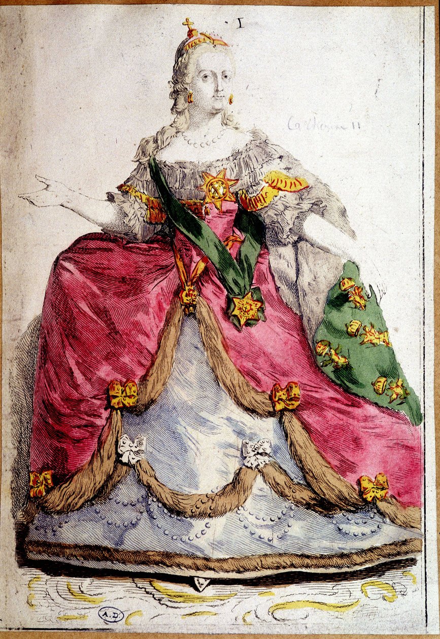 Portræt i fødder af Catherine II af Rusland af Unknown artist