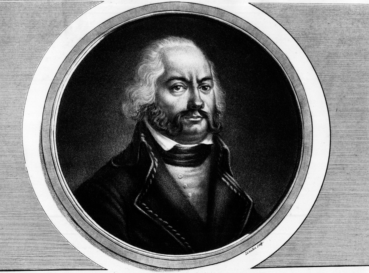 Portræt af Adam Philippe, jarl af Custine (1740 - 1793), fransk general. Indgravering i "" Komplet samling af historiske malerier fra den franske revolution, i tre bind.""" 1804. af Unknown artist
