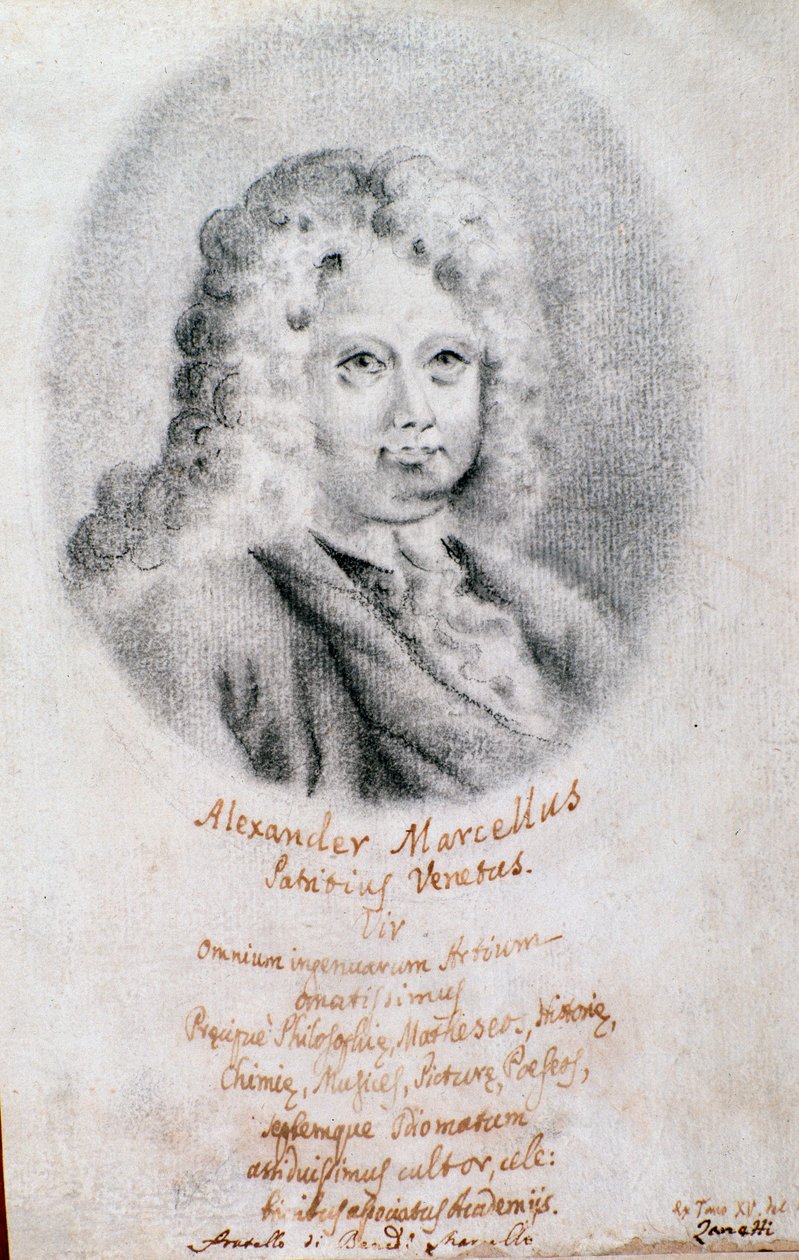 Portræt af Alessandro Marcello (tegning) af Unknown artist