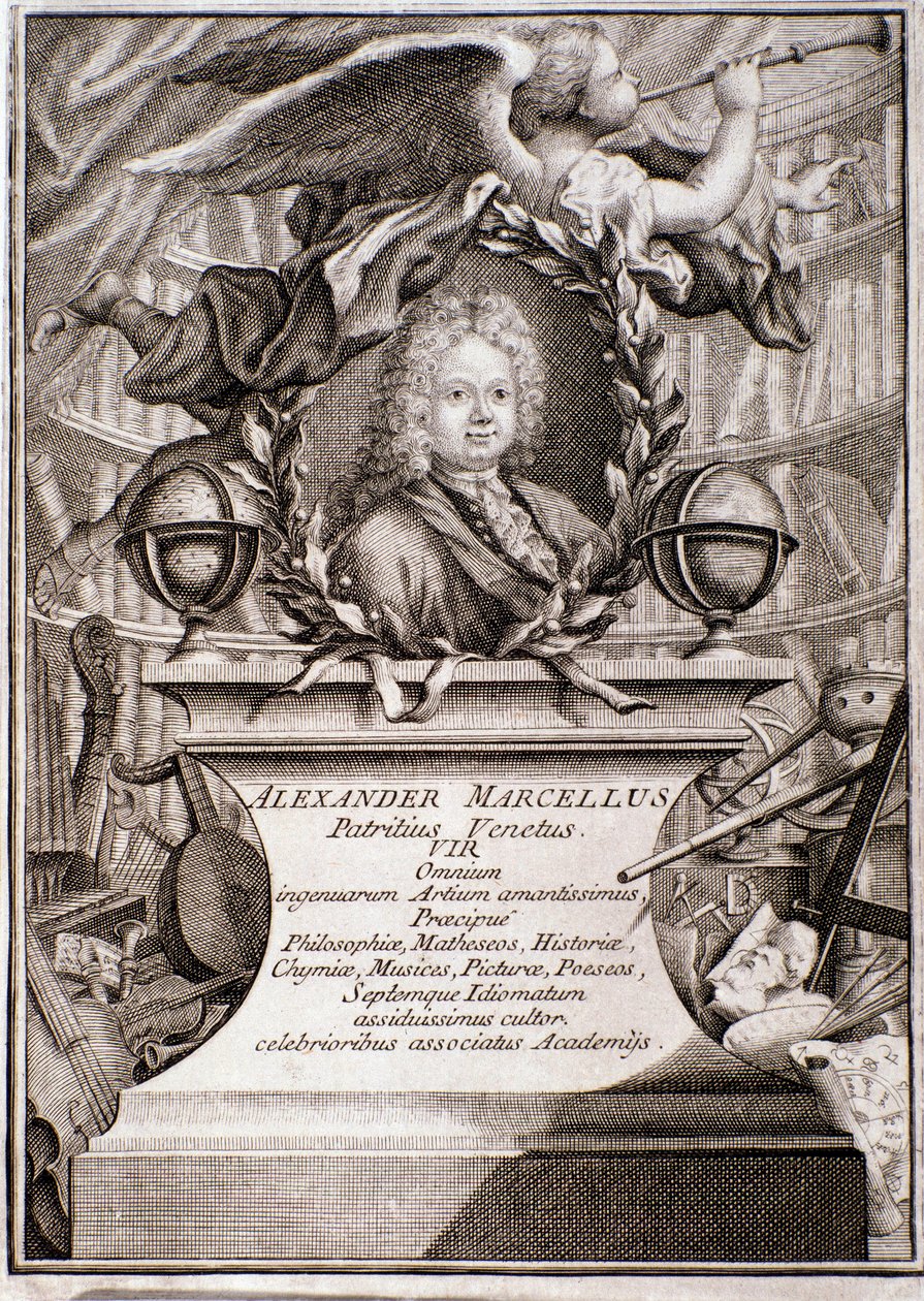 Portræt af Alessandro Marcello (gravering) af Unknown artist