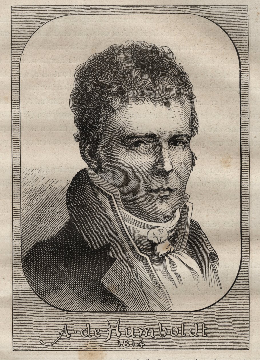 Portræt af Alexander von Humboldt (1769-1859) - illustration taget fra "De store sømænd i det 18. århundrede"" af Unknown artist
