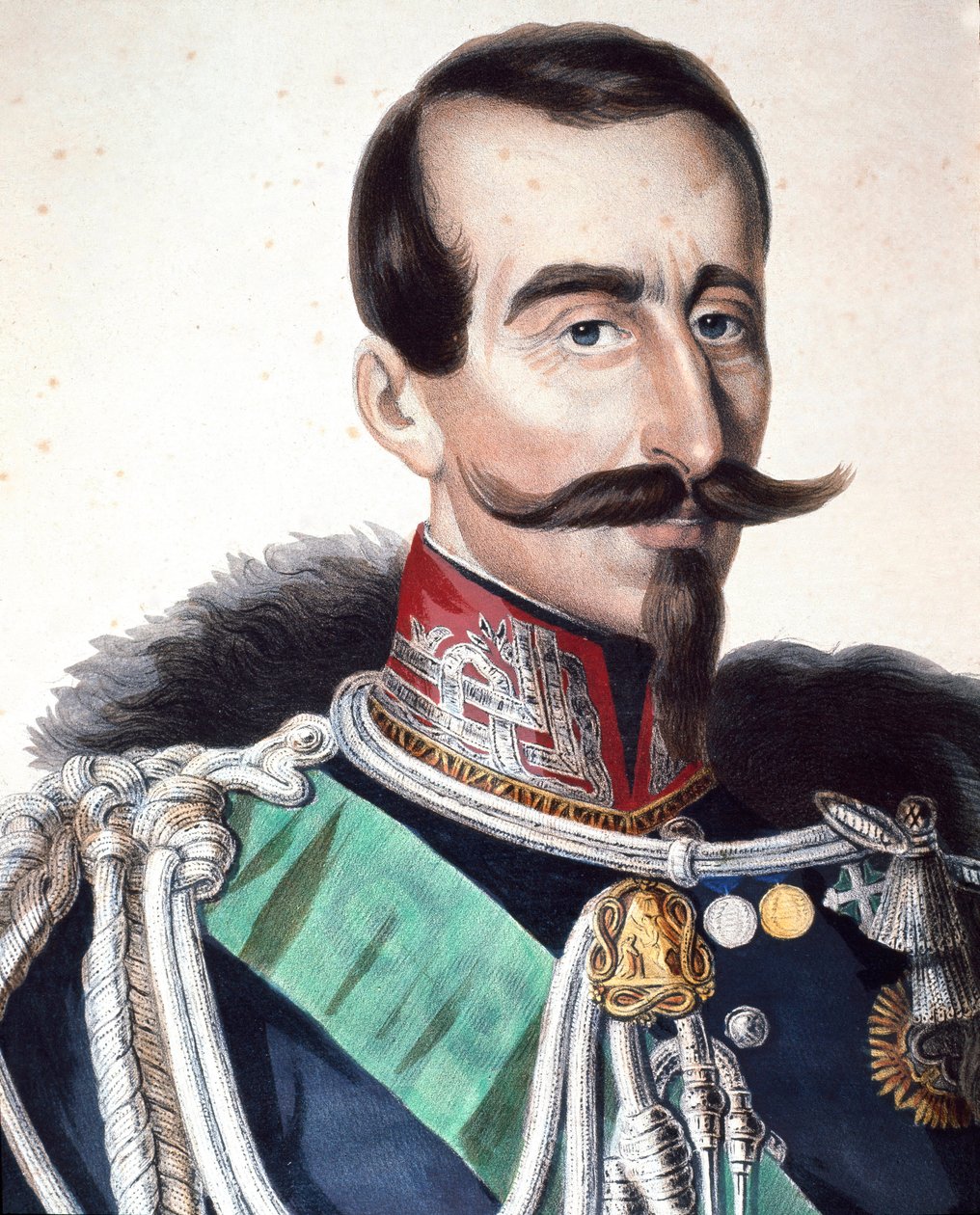 Portræt af Alfonso Ferrero, Marquis de La Marmora (1804-1878), italiensk general og politiker af Unknown artist