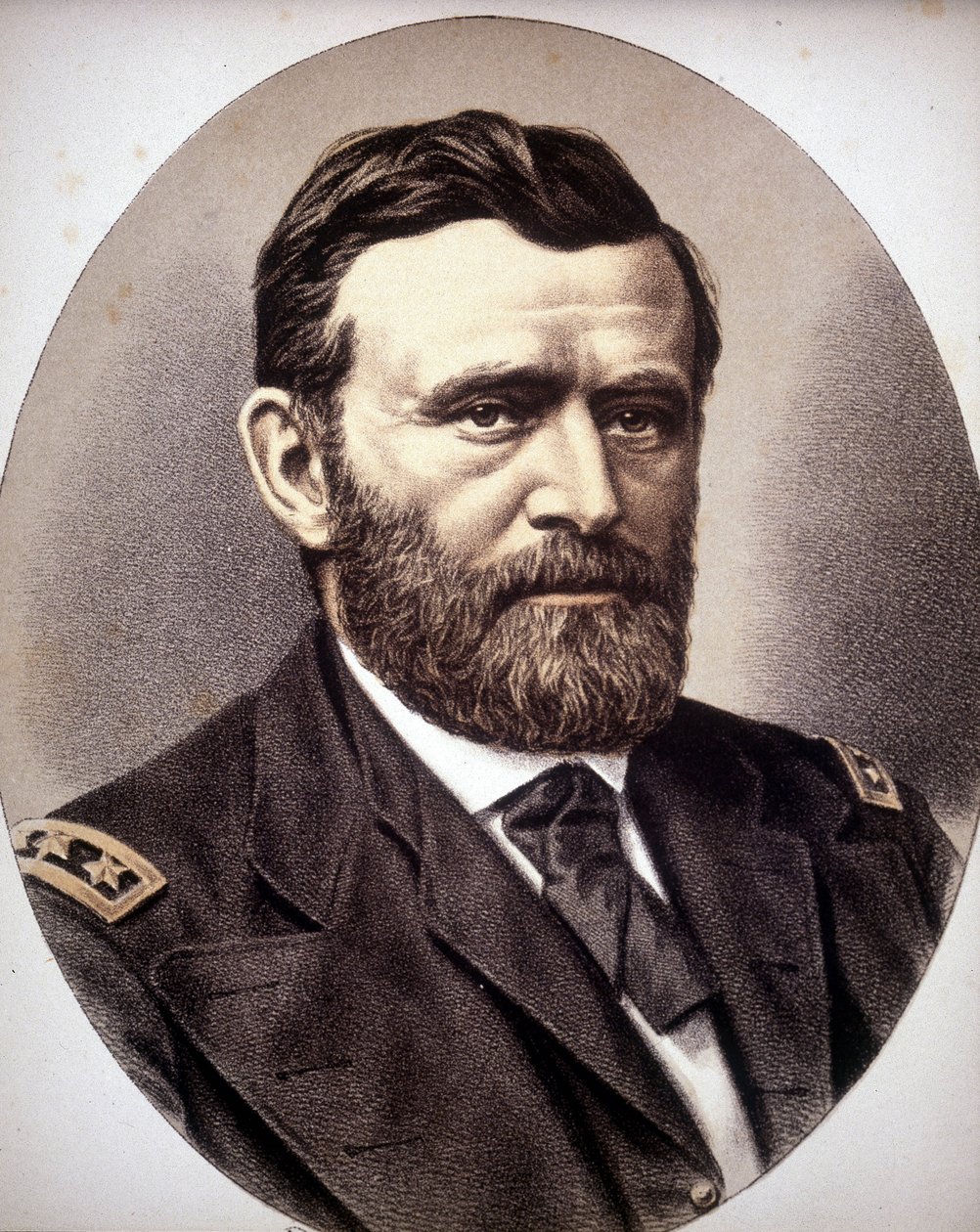 Portræt af den amerikanske general og statsmand Ulysses Simpson Grant (1822 - 1885). af Unknown artist