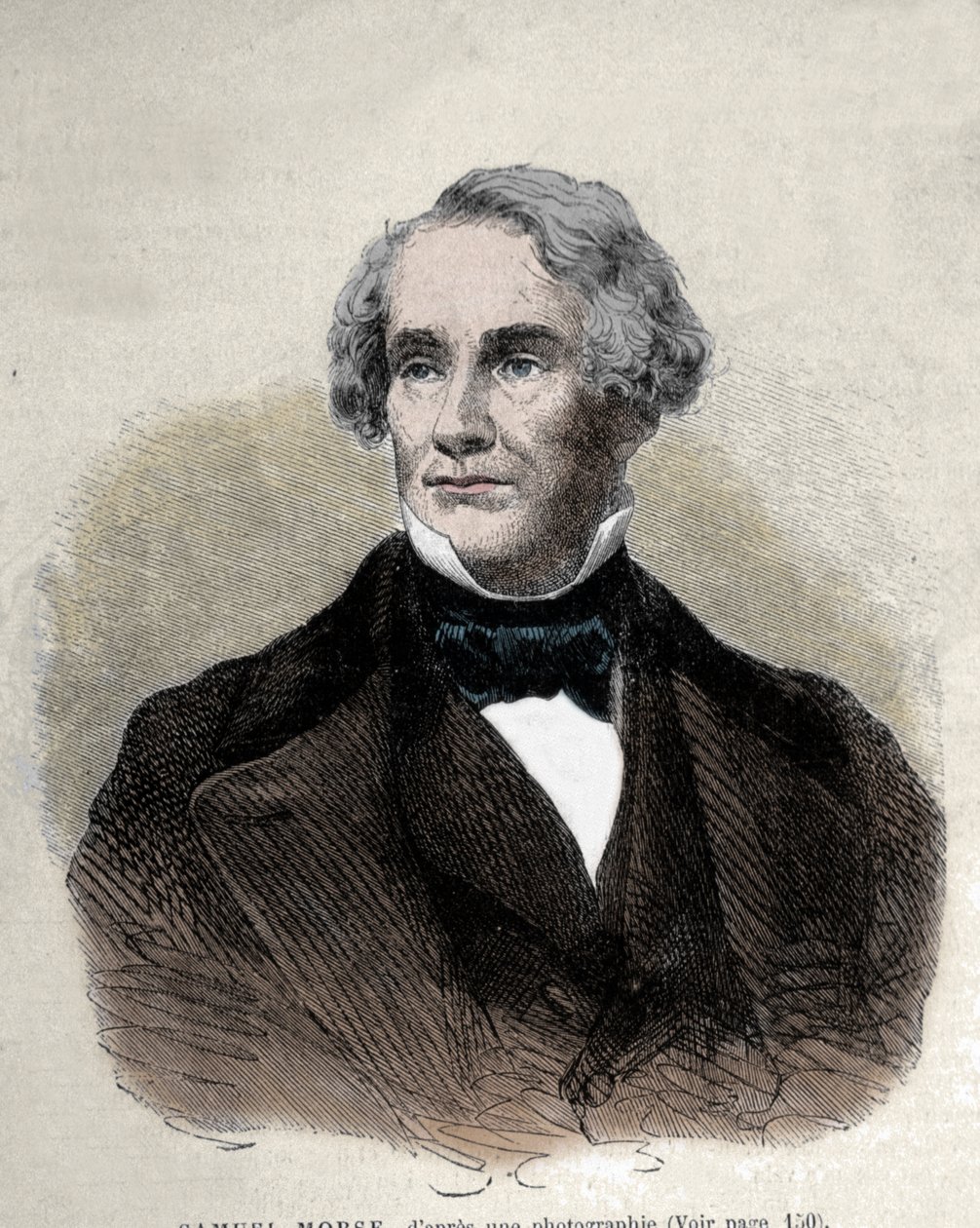 Portræt af den amerikanske opfinder Samuel Finley Breese Morse (1791-1872). af Unknown artist