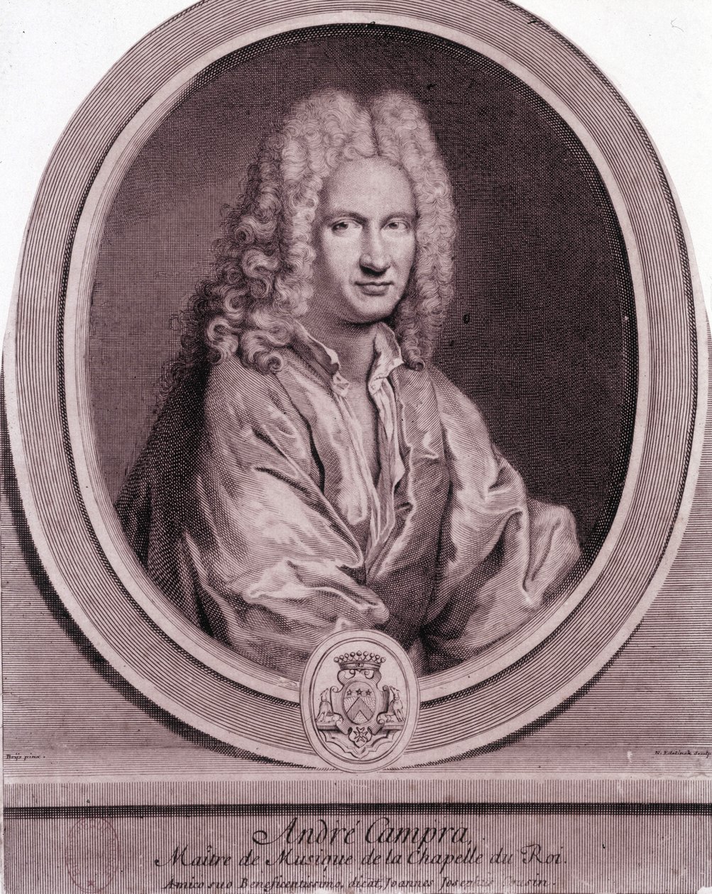 Portræt af André Campra (1660-1744), fransk komponist. af Unknown artist