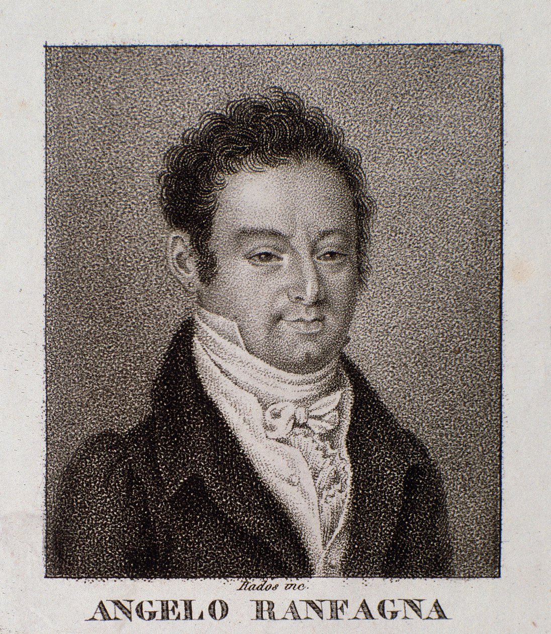 Portræt af Angelo Ranfagna (gravering) af Unknown artist