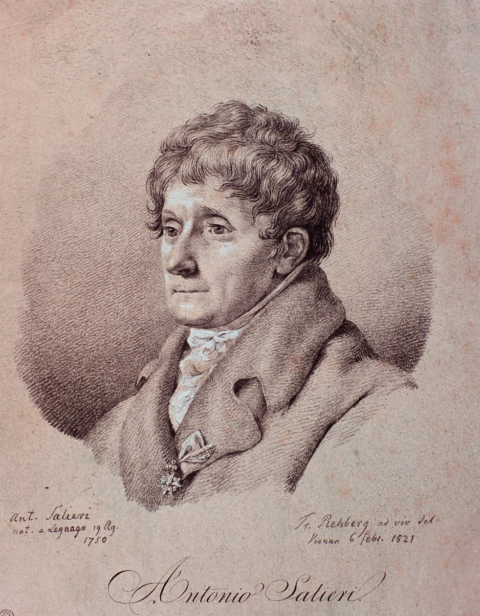 Portræt af Antonio Salieri (gravering) af Unknown artist