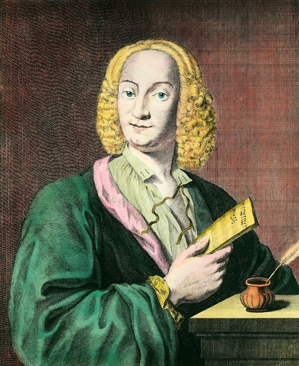 Portræt af Antonio Vivaldi (1678-1741), italiensk komponist. Stik af det 18. århundrede. Privat samling af Unknown artist