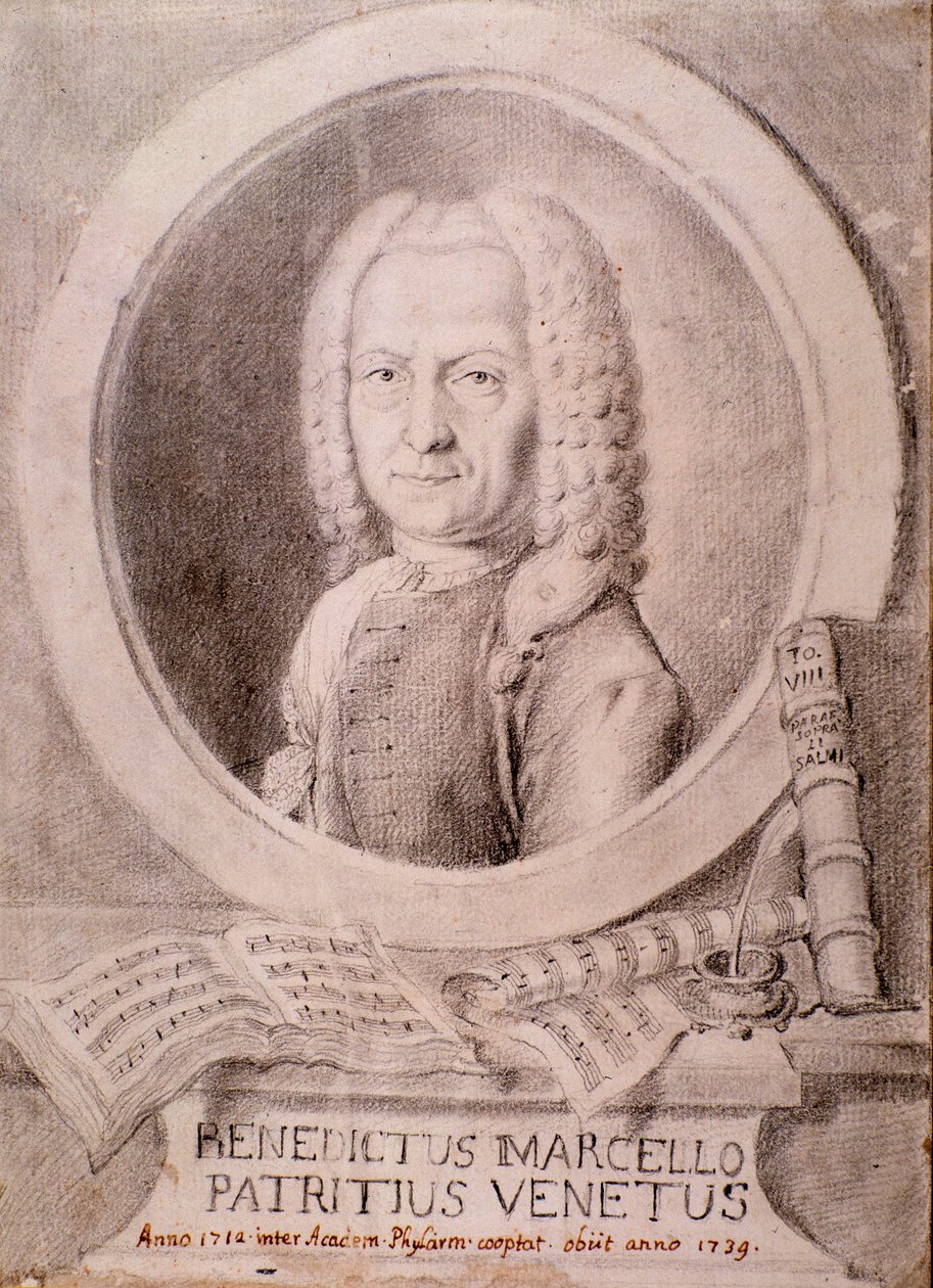 Portræt af Benedetto Marcello (tegning) af Unknown artist