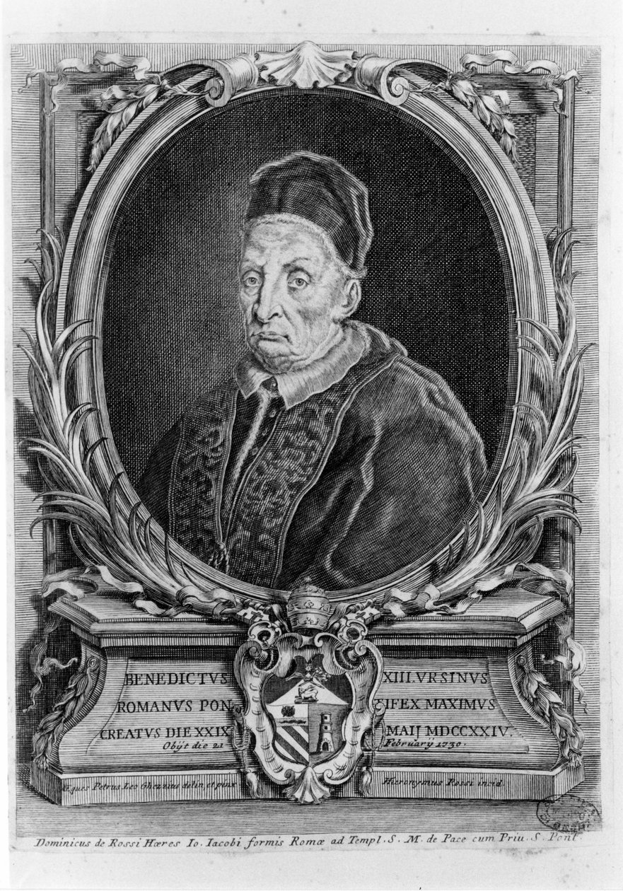 Portræt af Benedikt XIII (1649 - 1730). af Unknown artist