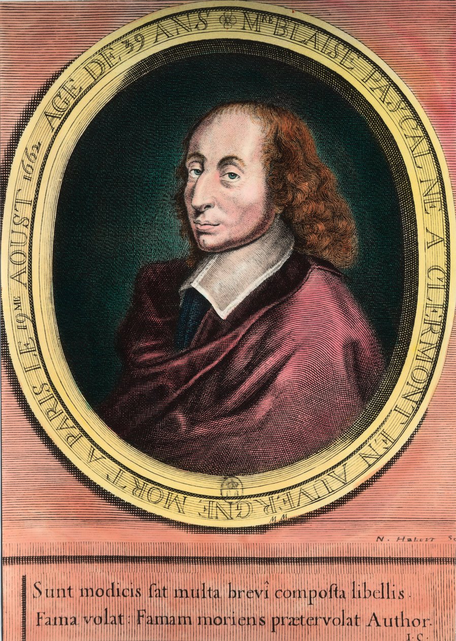 Portræt af Blaise Pascal af Unknown artist