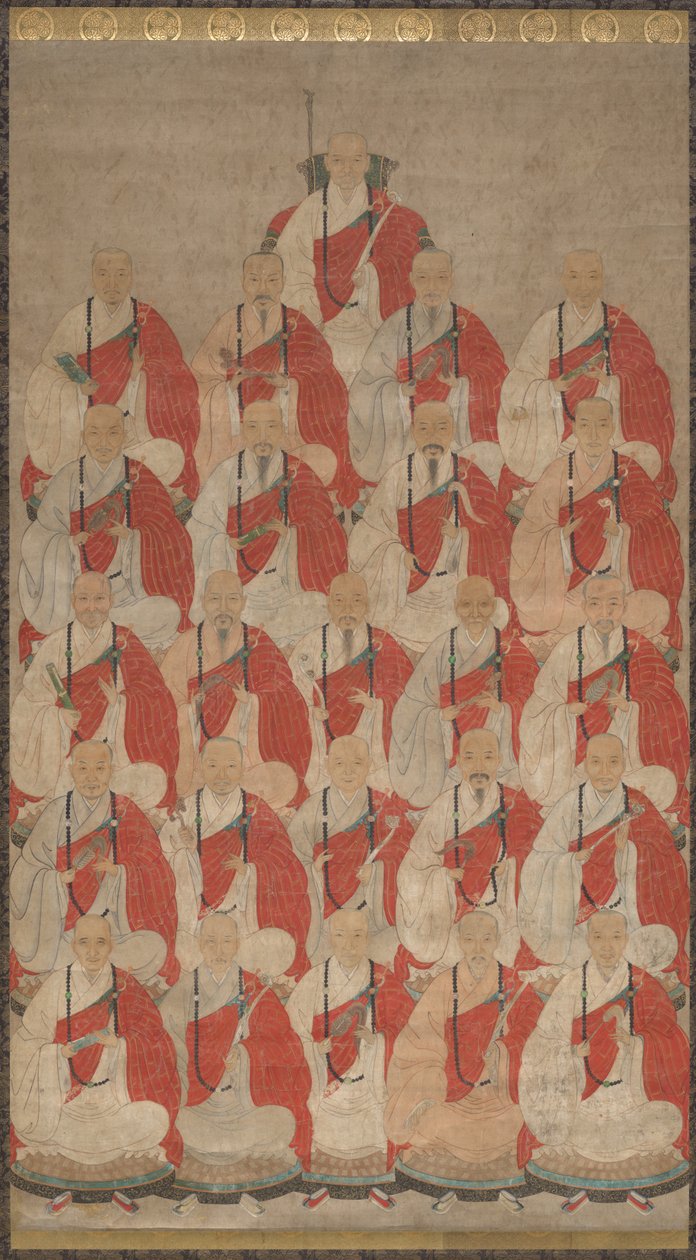 Portræt af buddhistiske munke fra Obaku-sekten af Unknown artist