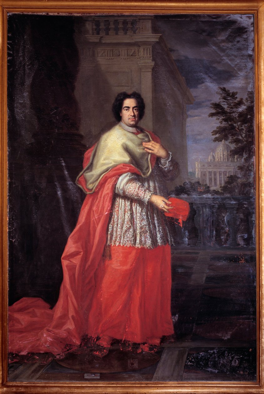 Portræt af kardinal Troiano Acquaviva af Aragona (olie på lærred af Unknown artist
