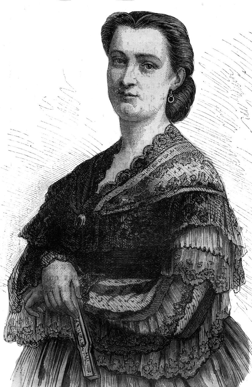 Portræt af Carlotta Patti (1835-1889), lyrisk sangerinde, søster til Adelina Patti. af Unknown artist