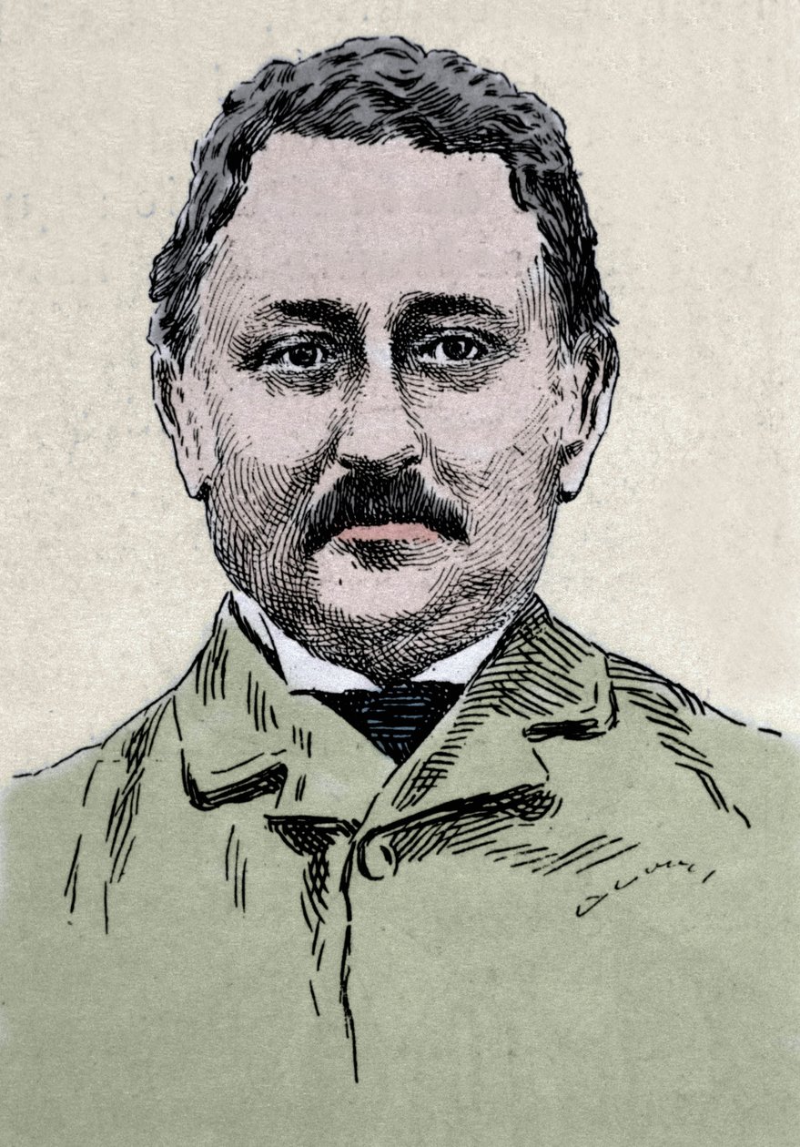 Portræt af Cecil John Rhodes (1853-1902) britisk forretningsmand og kolonialadministrator. af Unknown artist