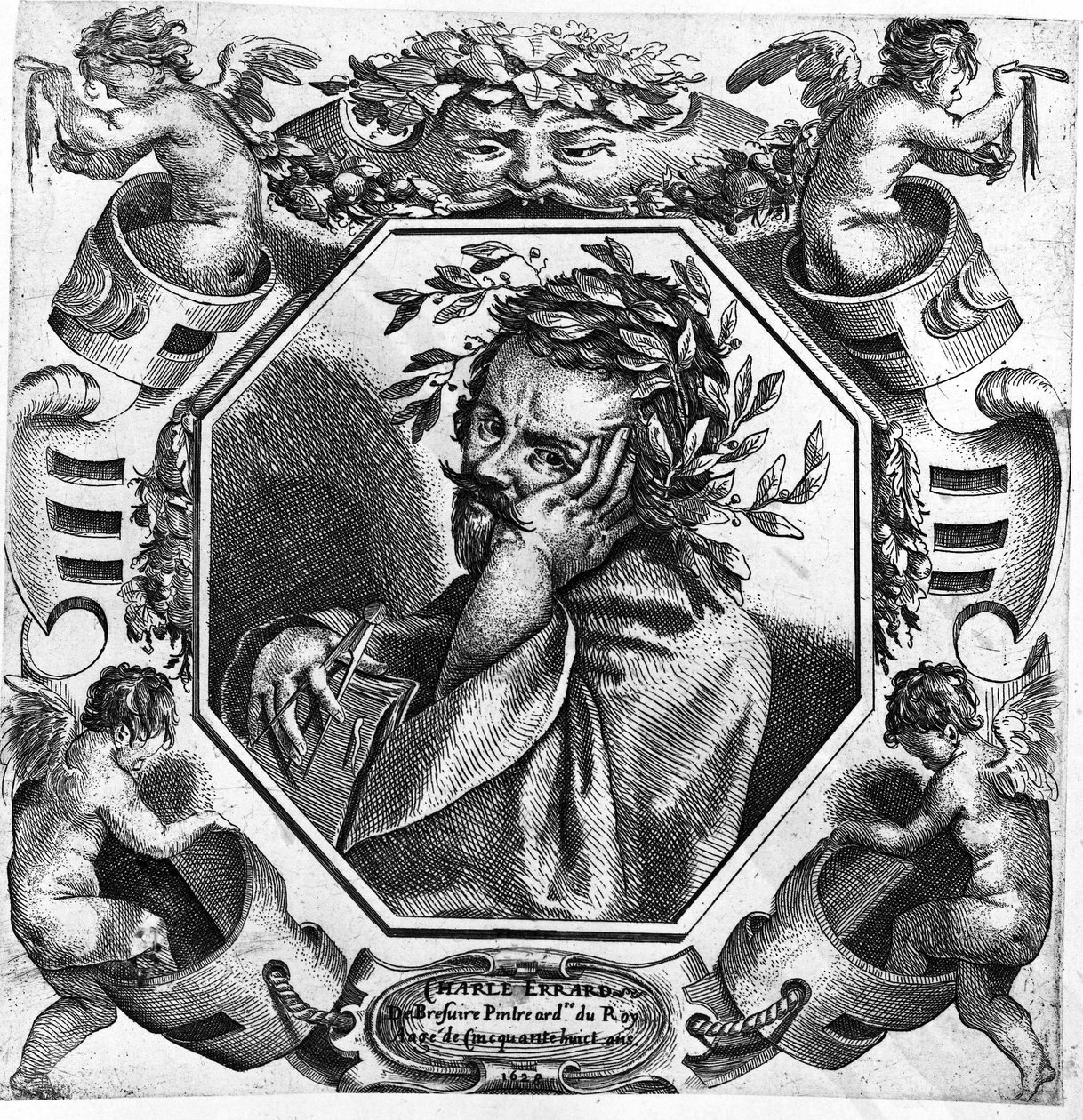 Portræt af Charles Errard (1606-1689), fransk maler, tegner og arkitekt af Unknown artist