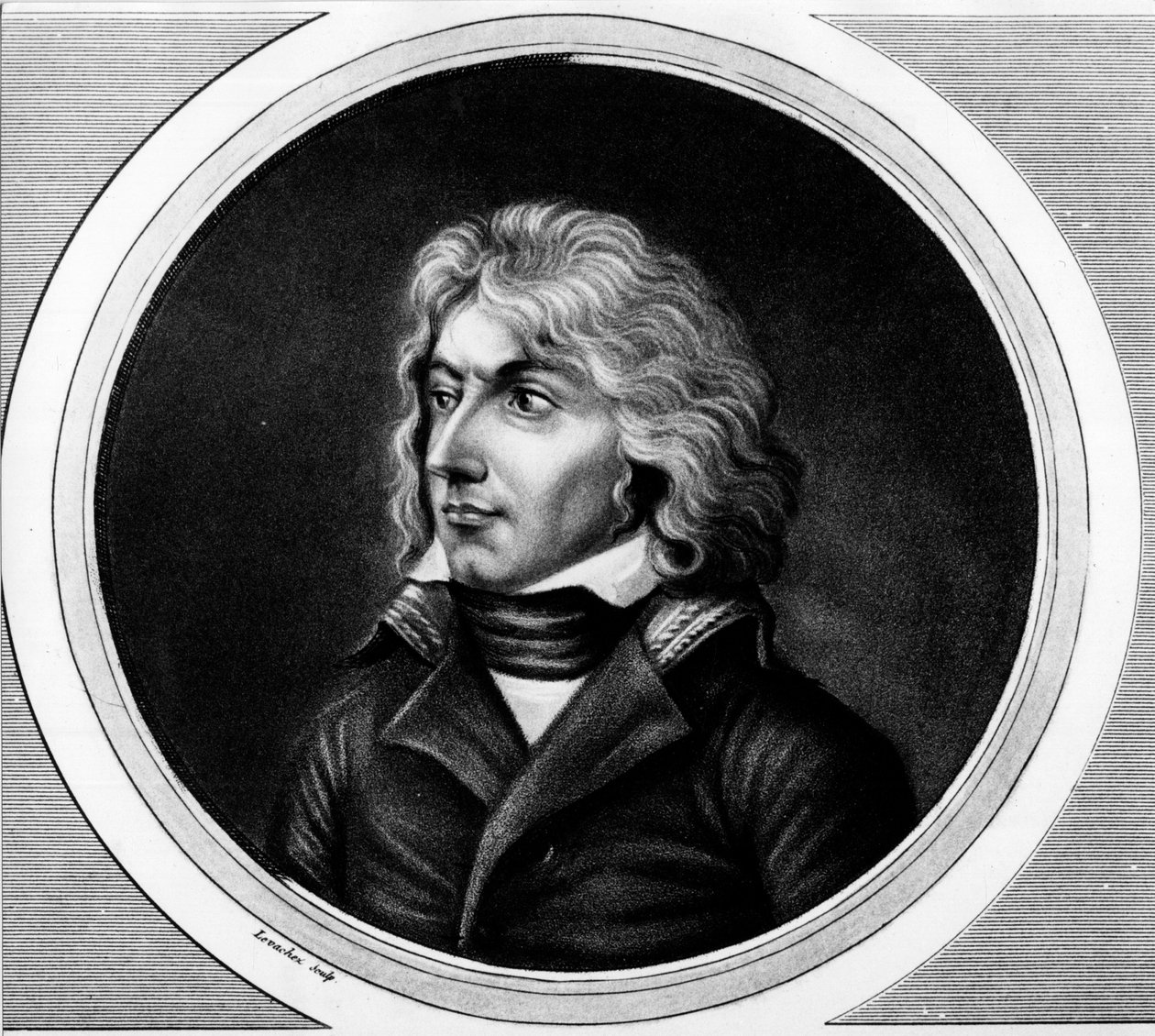 Portræt af Charles Jean - Baptiste Bernadotte (1763-1844), marechal af Frankrig, kong Charles XIV af Sverige og Norge. indgravering i "" Komplet samling af historiske malerier fra den franske revolution, i tre bind."" 1804. af Unknown artist