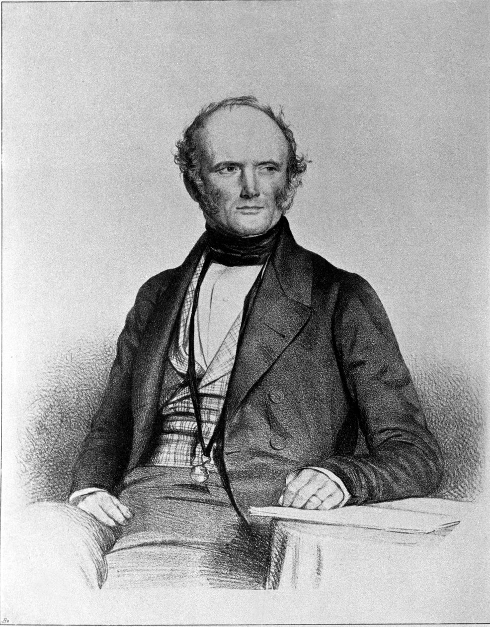 Portræt af Charles Lyell (1797 - 1875), skotsk geolog. af Unknown artist