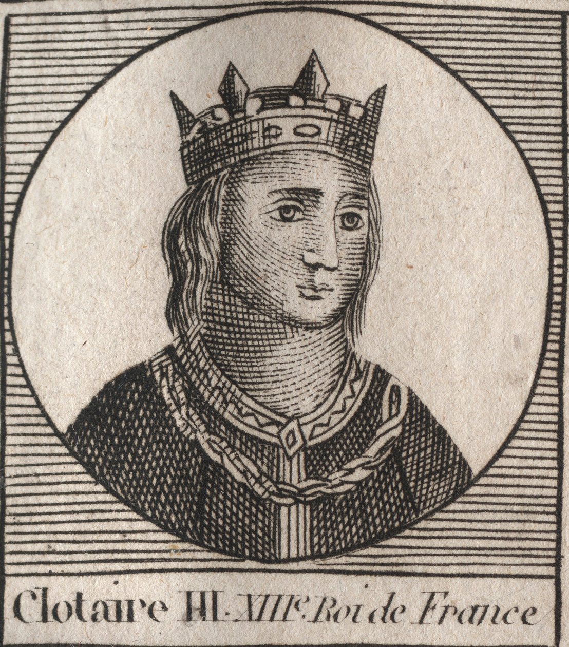 Portrait of Clotaire III dani af Unknown artist
