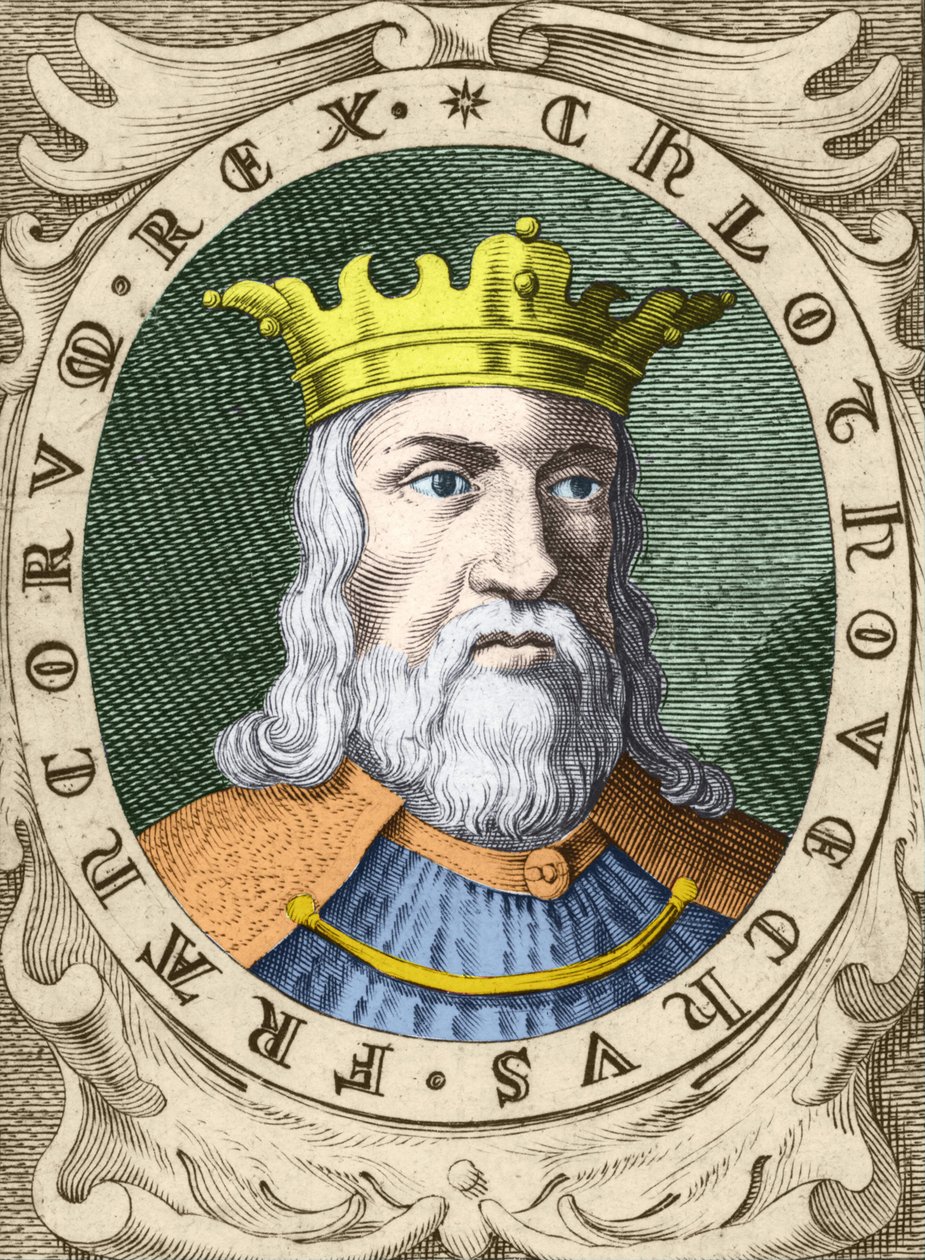 Portræt af Clovis I (v. 466 - 511) Kongen af Francs. af Unknown artist