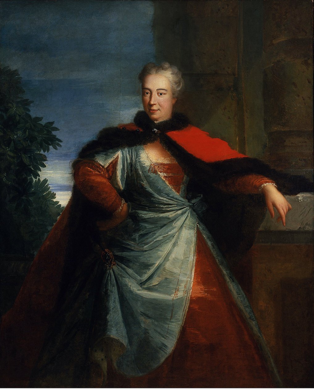 Portræt af grevinde Elzbieta Helena Sieniawska (1669-1729), født Lubomirska, anonym. Olie på lærred, størrelse: 160x129, første tredjedel af 1700-tallet, Muzeum Narodowe, Warszawa af Unknown artist