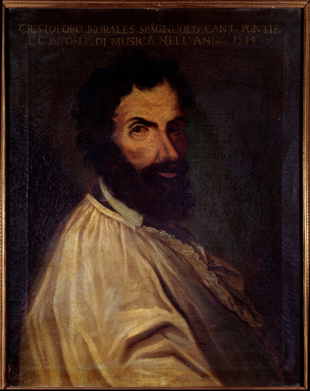 Portræt af Cristobal de Morales, engelsk komponist (maleri af Unknown artist