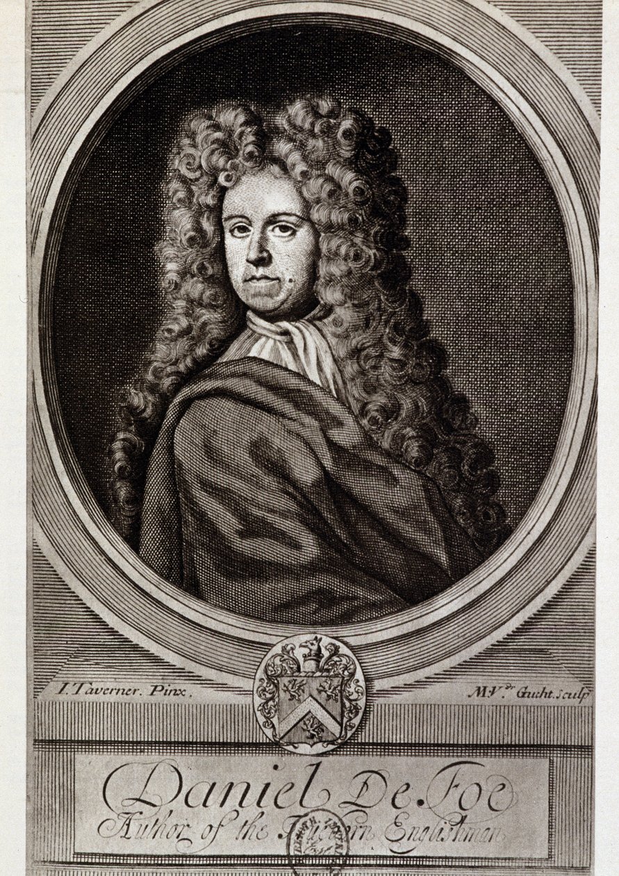 Portræt af Daniel de Foe eller Defoe (1660 - 1731) af Unknown artist