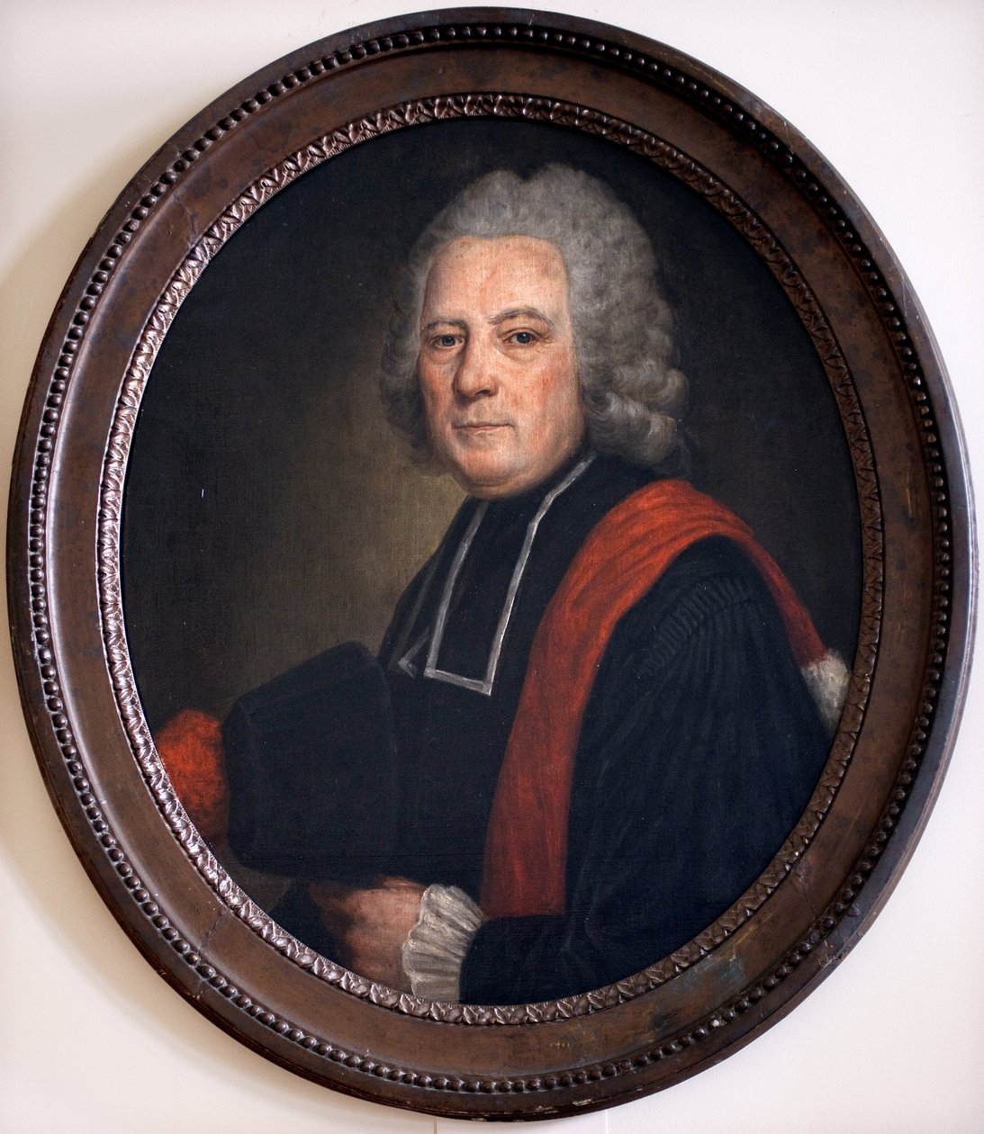 Portræt af Dr. Pierre Bourgeois. Læge på Hotel Dieu i Beaune. Anonym maleri, olie på lærred af Unknown artist