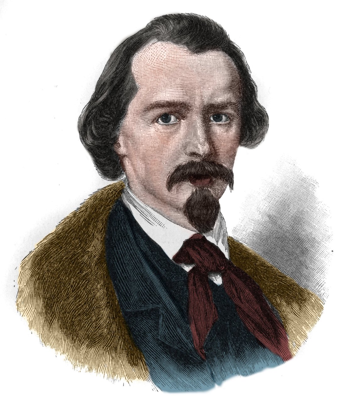 Portræt af Emanuel von Geibel (1815-1884) tysk digter og dramatiker. af Unknown artist