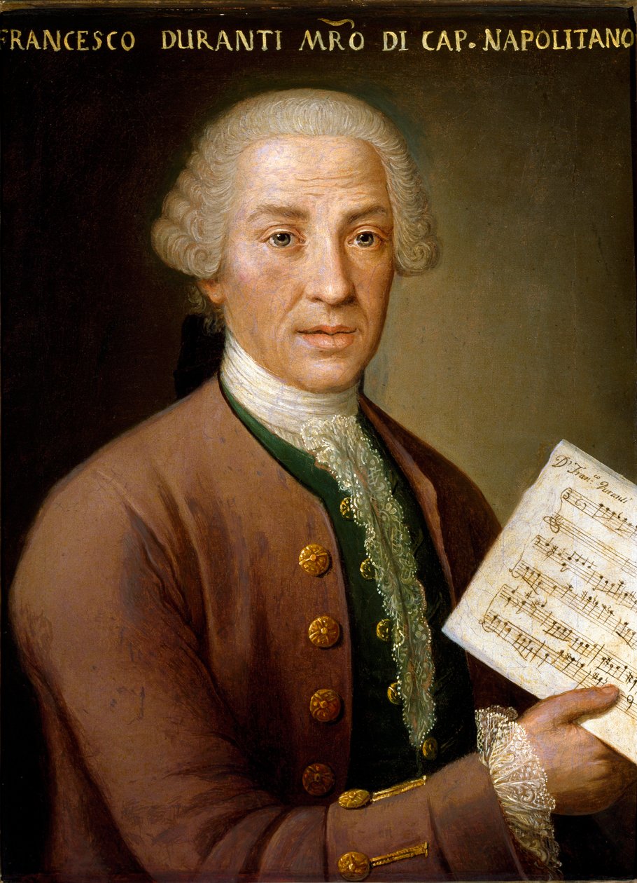 Portræt af Francesco Durante (1684-1755), organist og mester i det napolitanske kapel Anonym maleri. Bologna fra det 18. århundrede, Civic Musical Bibliografisk Museum af Unknown artist