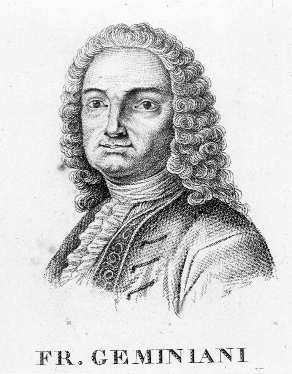 Portræt af Francesco Saverio Geminiani. Italiensk musiker (Lucca af Unknown artist