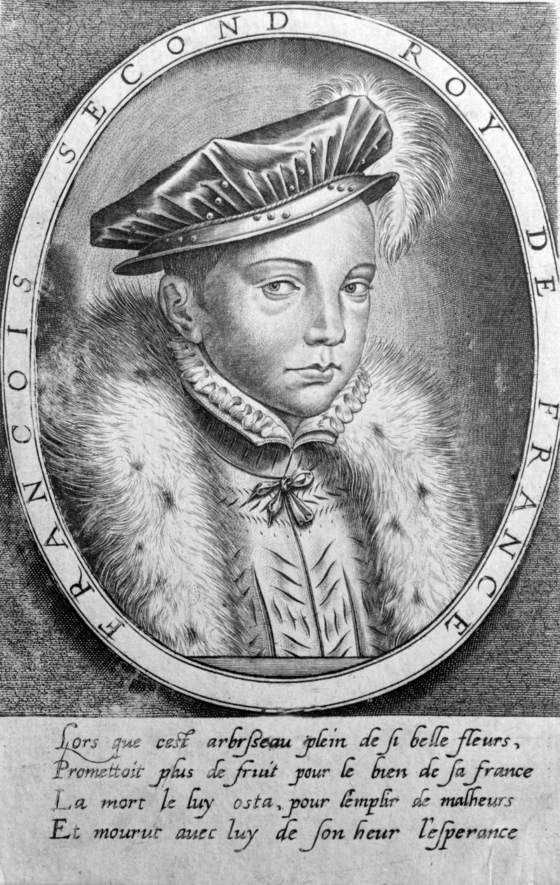Portræt af Francois II (1544 - 1560), konge af Frankrig. af Unknown artist