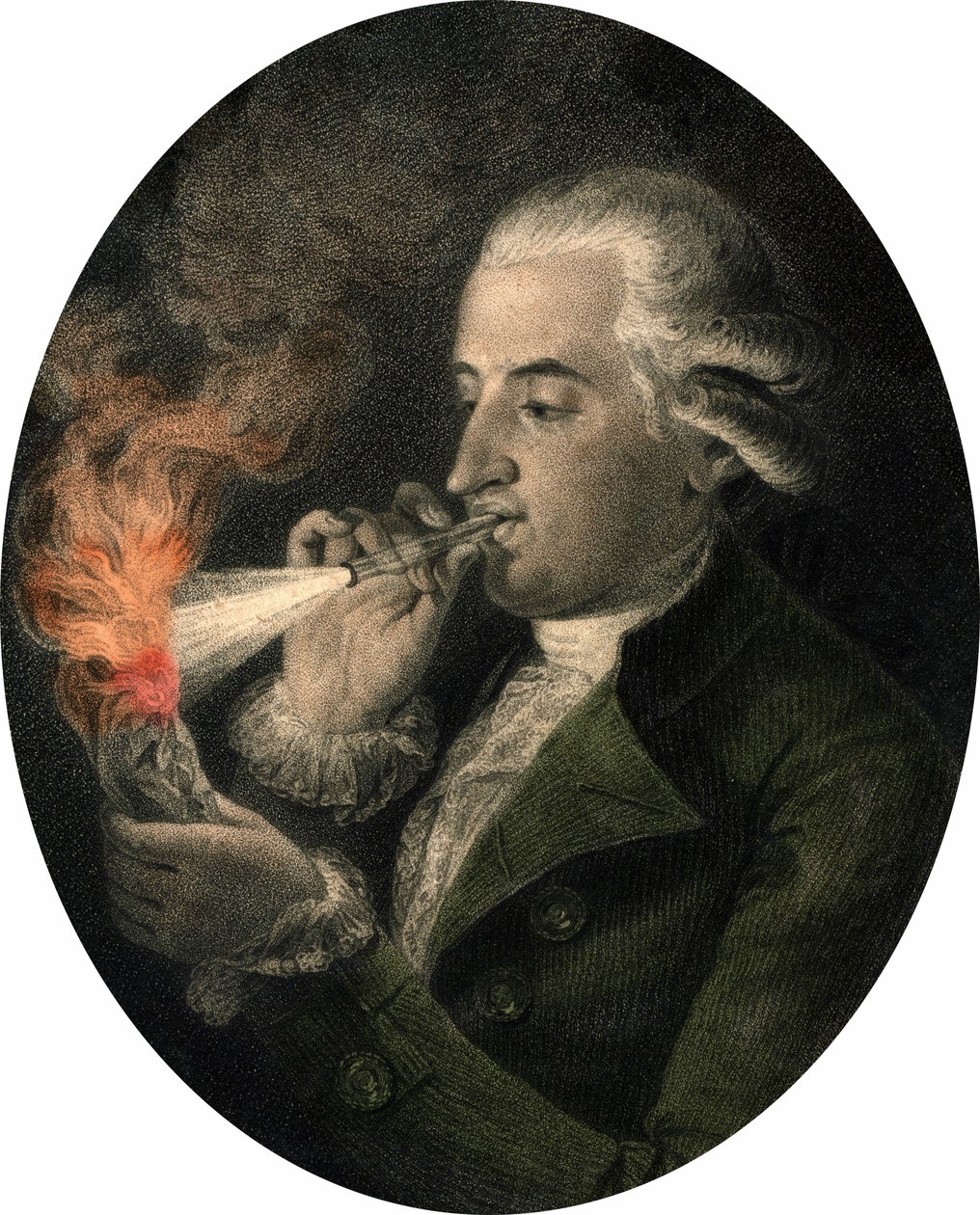 Portræt af Francois Pilatre de Rozier (1756-1785), fransk kemiker og aeronaute. af Unknown artist